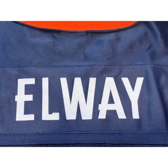 John Elway Denver Broncos Vintage Starter Home Navy Blue Jersey Size 52 XXL VTG - Picture 7 of 10